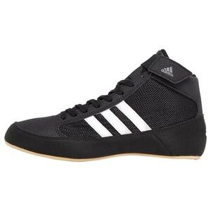 Adidas Black and White High-Top Athletic Shoes